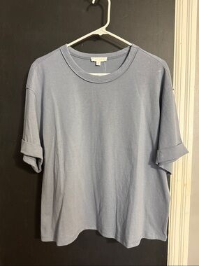 all:row Cotton Oversized Cuffed Sleeve Cropped Tee Size: M